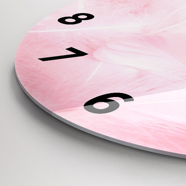 Reloj de pared redondo Plumas abstracto