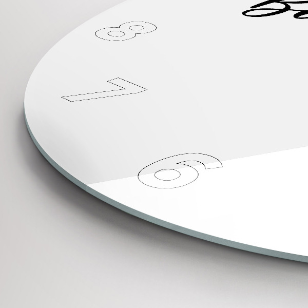 Reloj redondo pared Inscripción Bon voyage