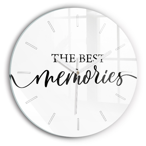 Reloj de pared redondo Inscripción de recuerdos