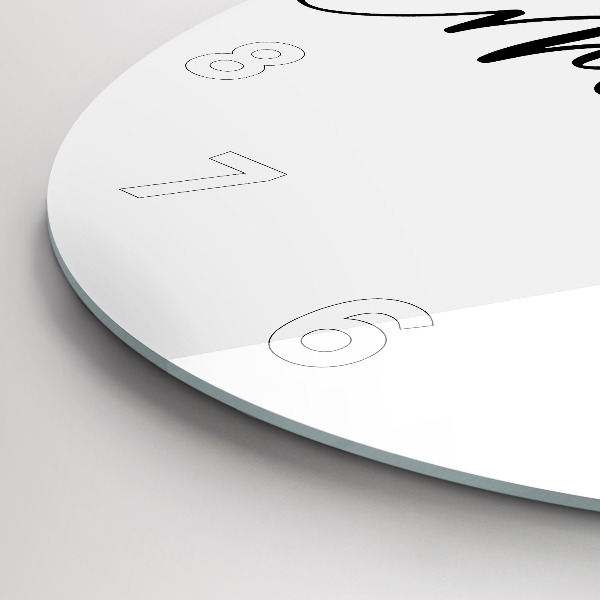 Reloj de pared redondo Inscripción de recuerdos