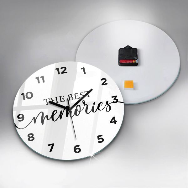 Reloj de pared redondo Inscripción de recuerdos