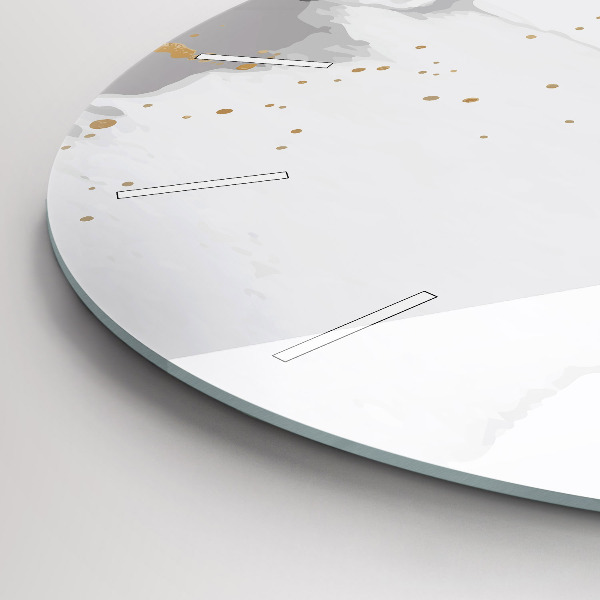 Reloj de cristal redondo Manchas abstracto