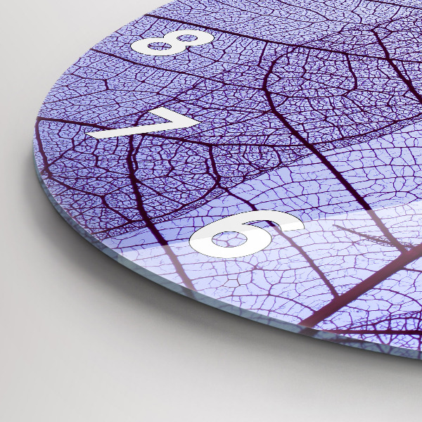 Reloj de cristal redondo Hojas de la naturaleza