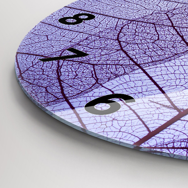 Reloj de cristal redondo Hojas de la naturaleza