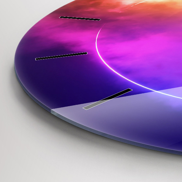 Reloj de cristal redondo Abstracto humo 3D