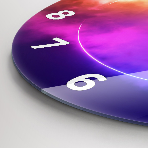 Reloj de cristal redondo Abstracto humo 3D