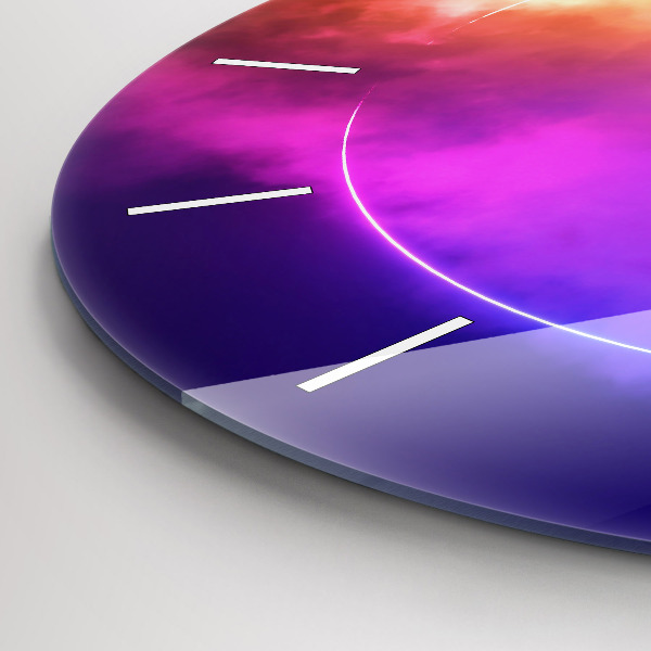 Reloj de cristal redondo Abstracto humo 3D