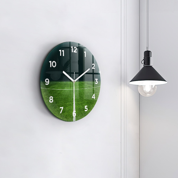 Reloj de pared redondo Campo de fútbol