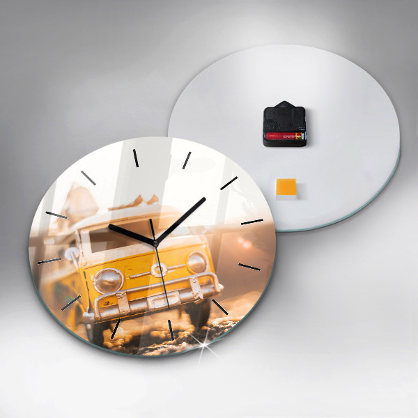 Reloj redondo pared Coche de vacaciones