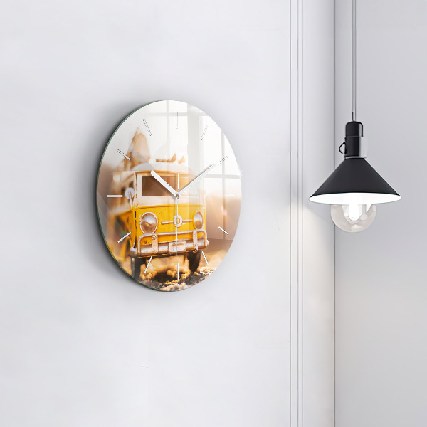 Reloj redondo pared Coche de vacaciones