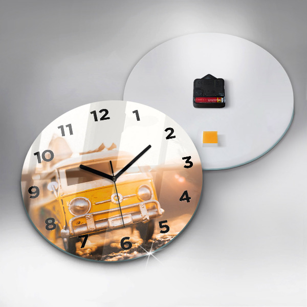 Reloj redondo pared Coche de vacaciones