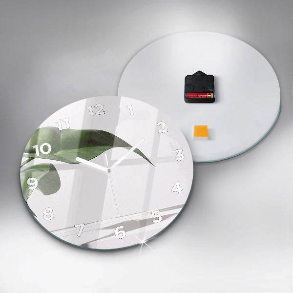 Reloj de pared redondo Hojas abstractas