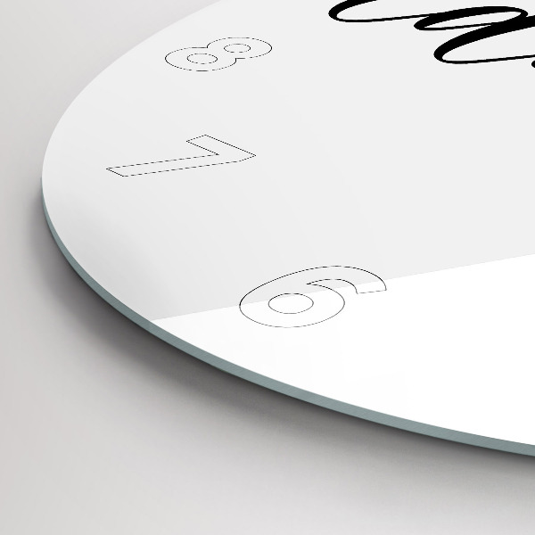 Reloj de cristal redondo Inscripción de aventura