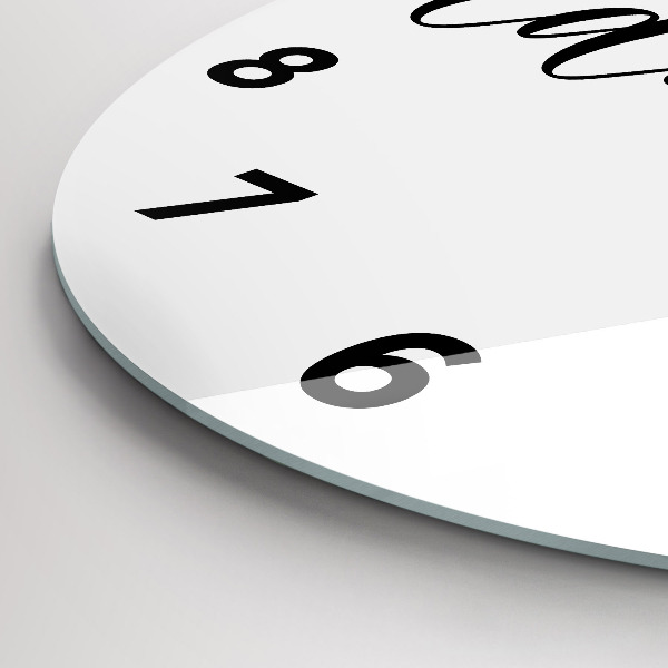 Reloj de cristal redondo Inscripción de aventura