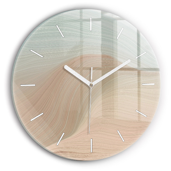 Reloj de pared redondo Abstracción de olas