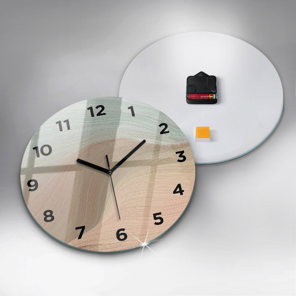 Reloj de pared redondo Abstracción de olas