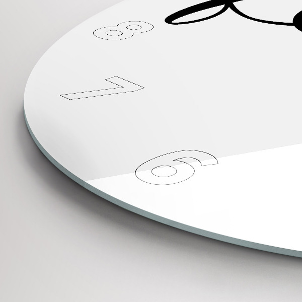 Reloj de cristal redondo Inscripción familiar