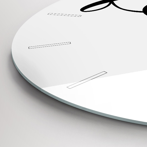 Reloj de cristal redondo Inscripción familiar