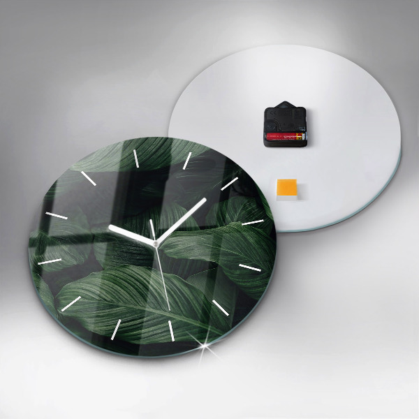 Reloj redondo pared Monstera tropical