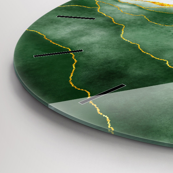 Reloj redondo pared Hojas abstractas