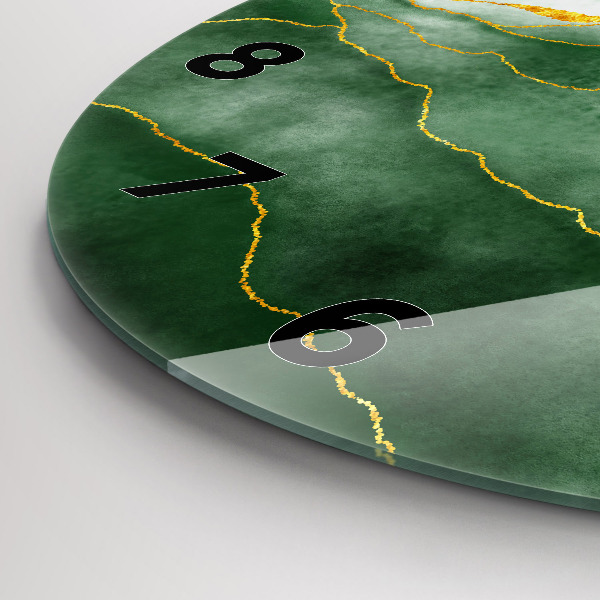 Reloj redondo pared Hojas abstractas