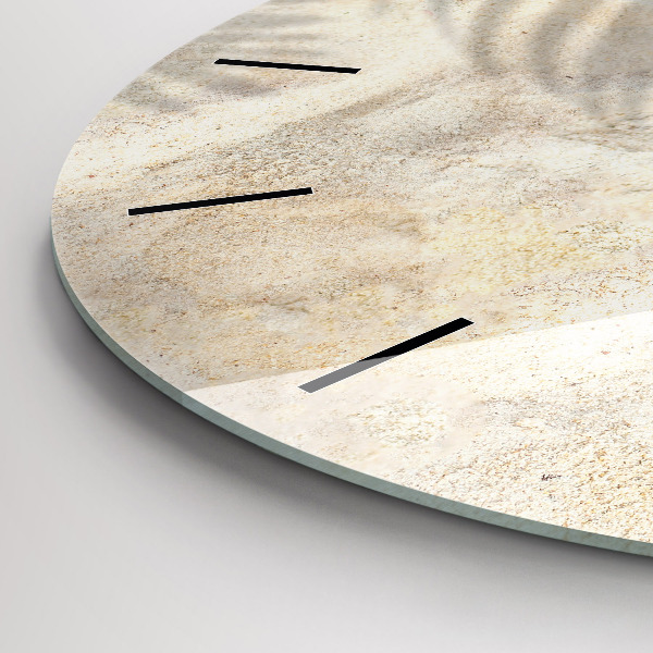 Reloj de pared redondo Sombra de una palmera Arena