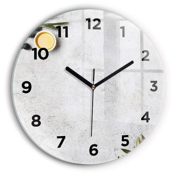 Reloj redondo pared Aceitunas minimalistas
