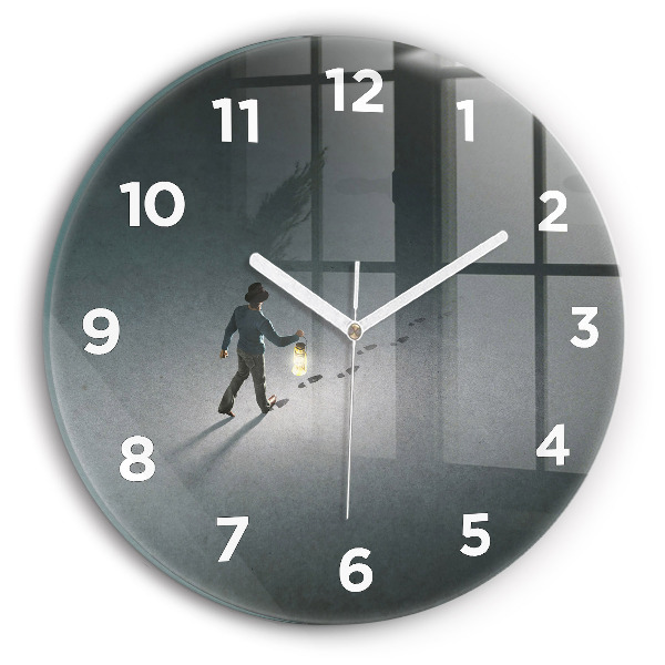 Reloj de pared redondo Vagabundo en la oscuridad