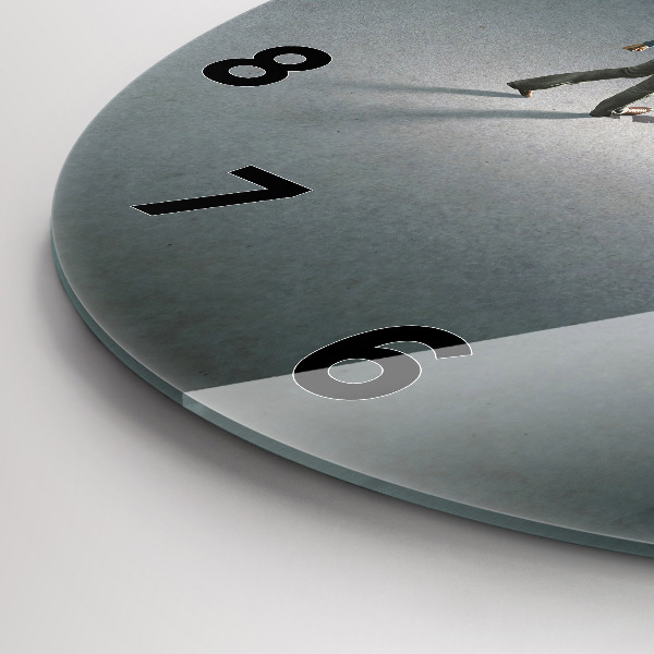 Reloj de pared redondo Vagabundo en la oscuridad