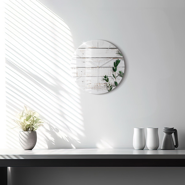 Reloj redondo pared Tablas de madera