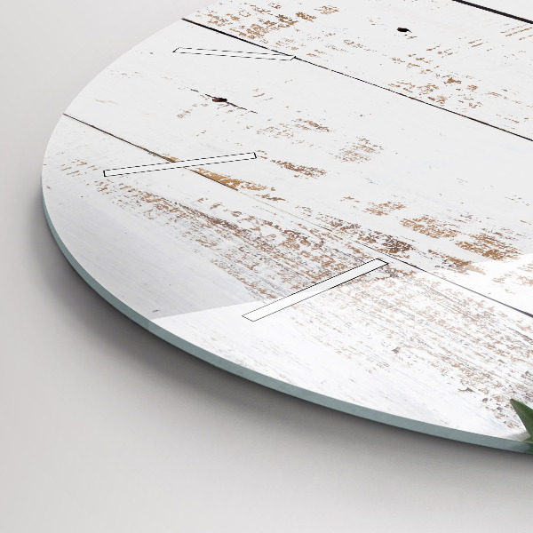 Reloj redondo pared Tablas de madera
