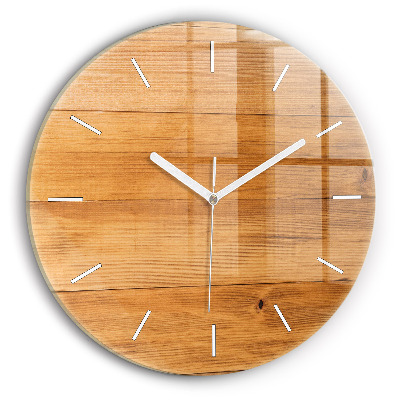 Reloj de pared redondo Tablas de madera