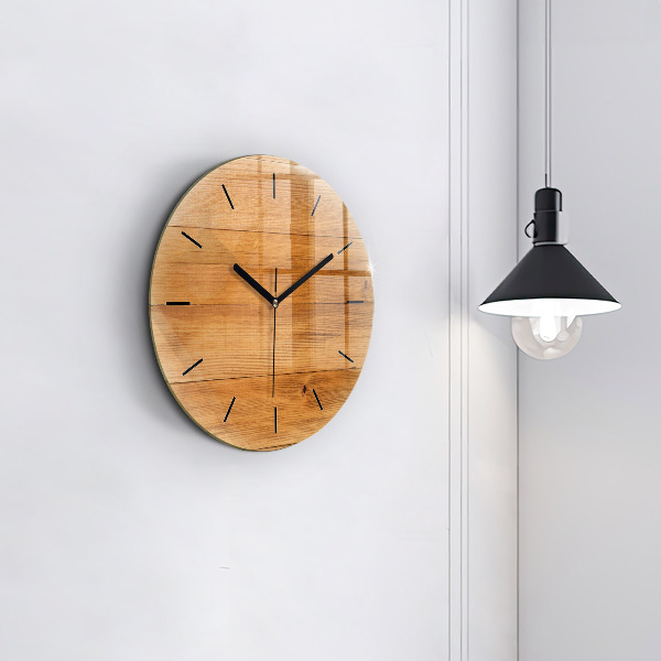 Reloj de pared redondo Tablas de madera