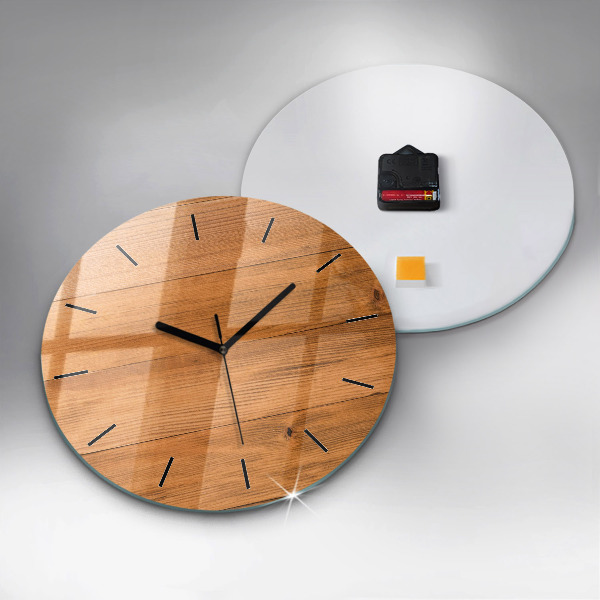 Reloj de pared redondo Tablas de madera