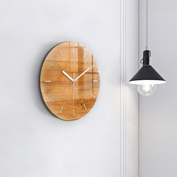 Reloj de pared redondo Tablas de madera