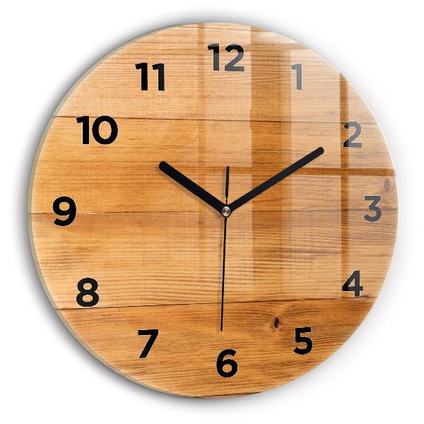 Reloj de pared redondo Tablas de madera
