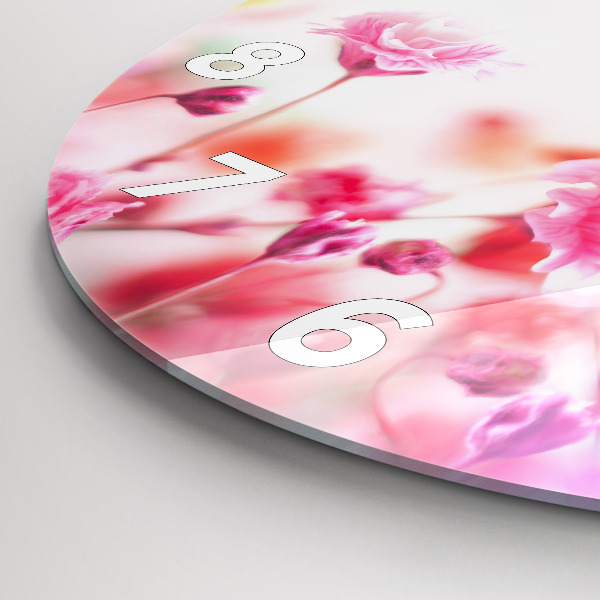 Reloj de pared redondo Flores en un prado