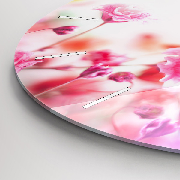 Reloj de pared redondo Flores en un prado