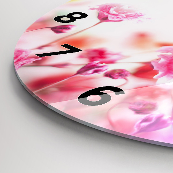 Reloj de pared redondo Flores en un prado