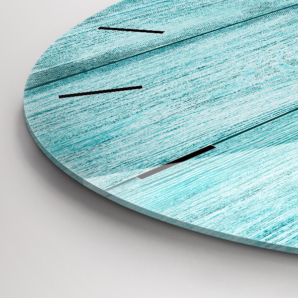 Reloj de pared redondo Madera vieja azul