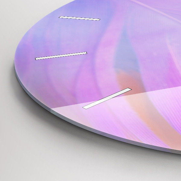 Reloj de cristal redondo Plumas de colores