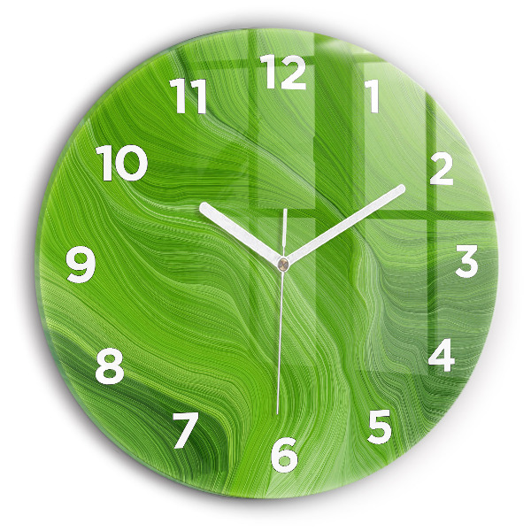 Reloj de cristal redondo Olas modernas