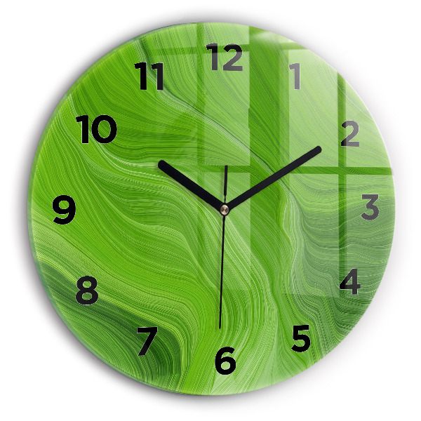 Reloj de cristal redondo Olas modernas