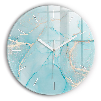 Reloj de pared redondo Mármol decorativo
