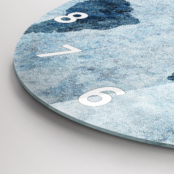 Reloj de pared redondo Mapamundi pintado