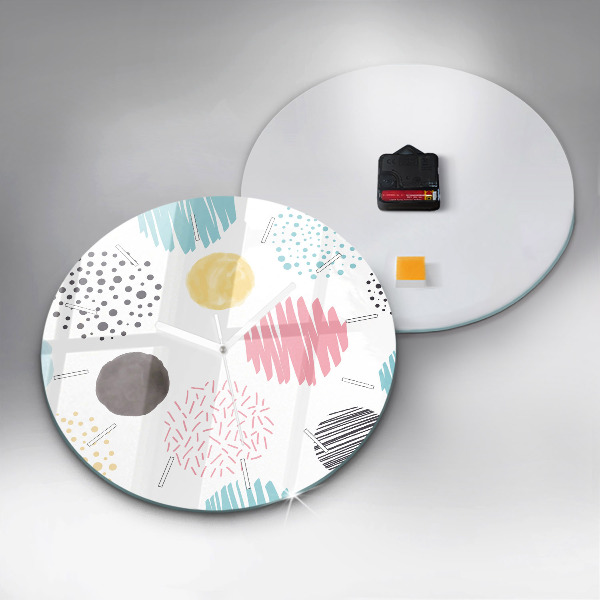 Reloj redondo pared Patrón geométrico