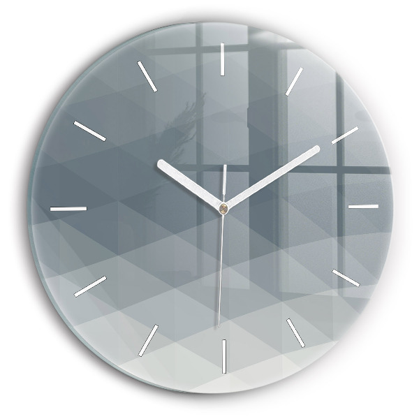 Reloj de cristal redondo Abstracción de olas