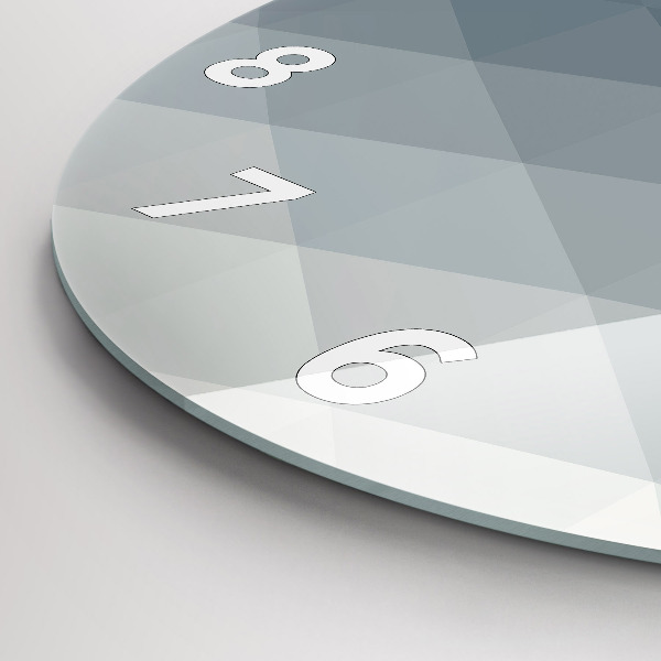 Reloj de cristal redondo Abstracción de olas