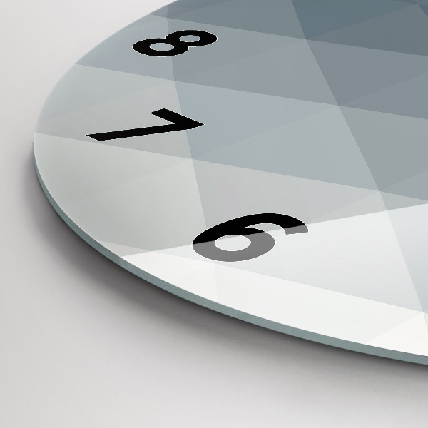 Reloj de cristal redondo Abstracción de olas