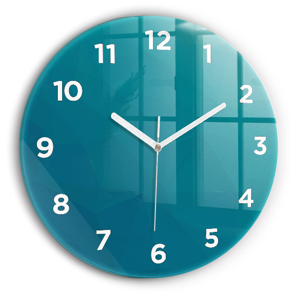Reloj de cristal redondo Abstracción marina